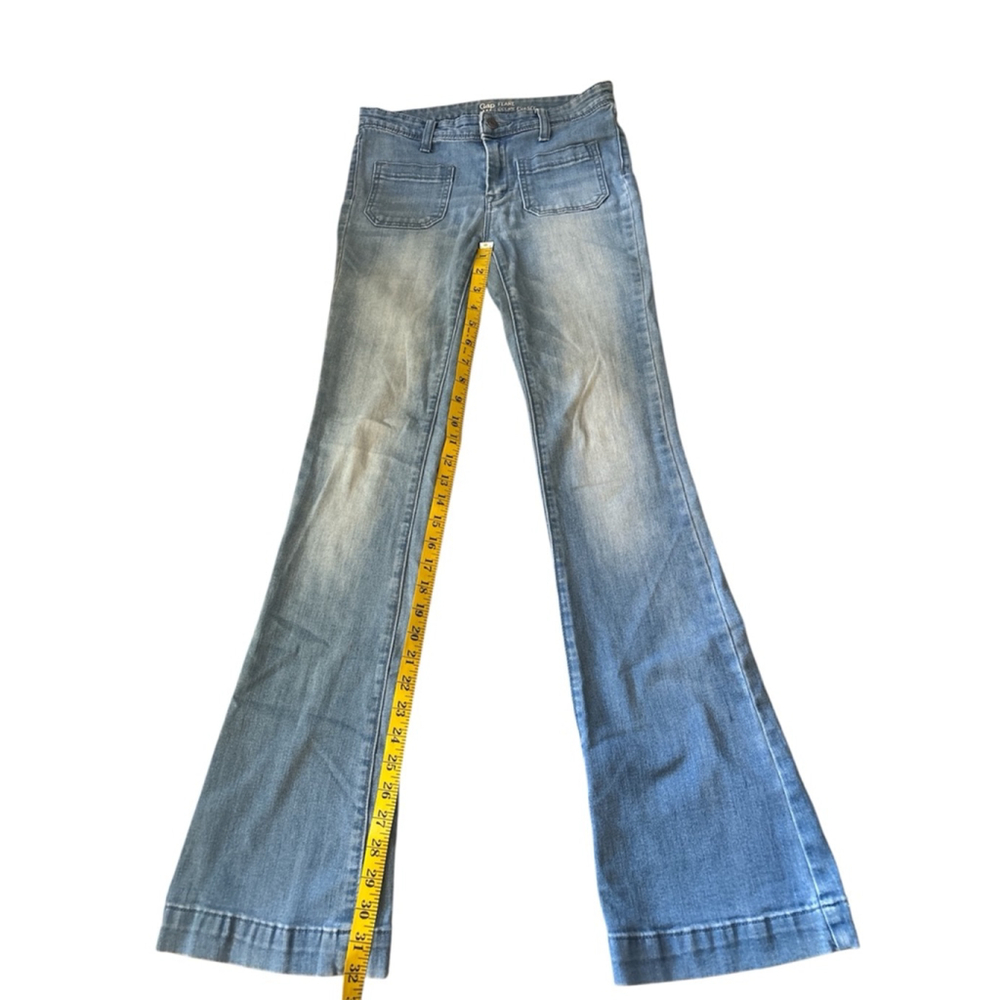 Gap Retro High-Rise Patch Pocket Flare Jeans - Light Wash - Picture 4 of 4